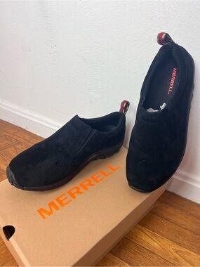 New in Box JUNGLE MOC Merrell Men’s Black Slip-On Casual Walking Shoes 11.5